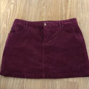 Urban outfitters velvet skirt